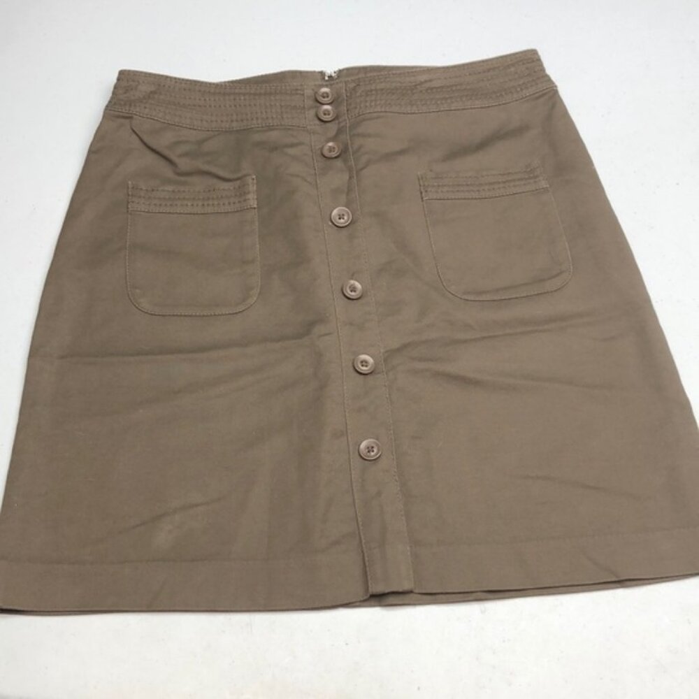 LIKE NEW REITMANS TAN ZIPPER BACK SKIRT 7/28x18 ⭐️